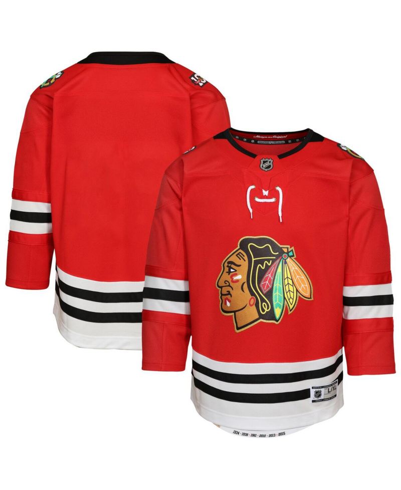 Big Boys and Girls Red Chicago Blackhawks Centennial Premier Jersey