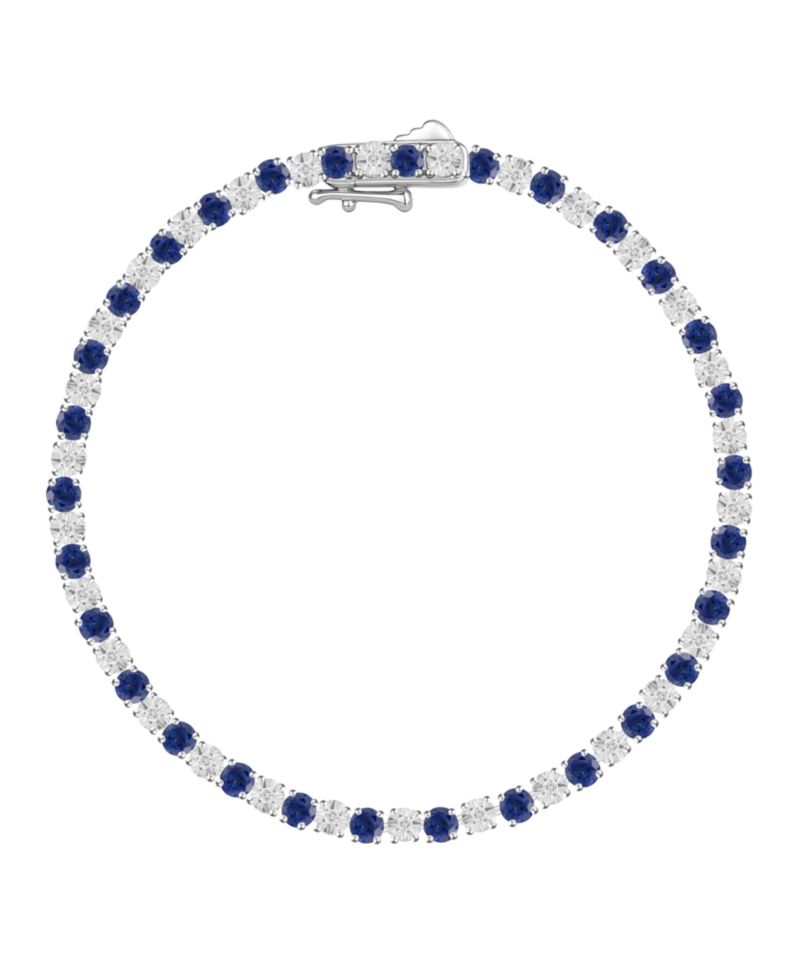 Multi-Gemstone Bracelet in 14k Gold Over Sterling Silver (Also in Sterling Silver)