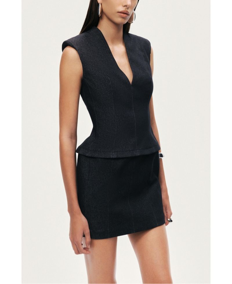 Women's Sleeveless Tailored Mini Dress