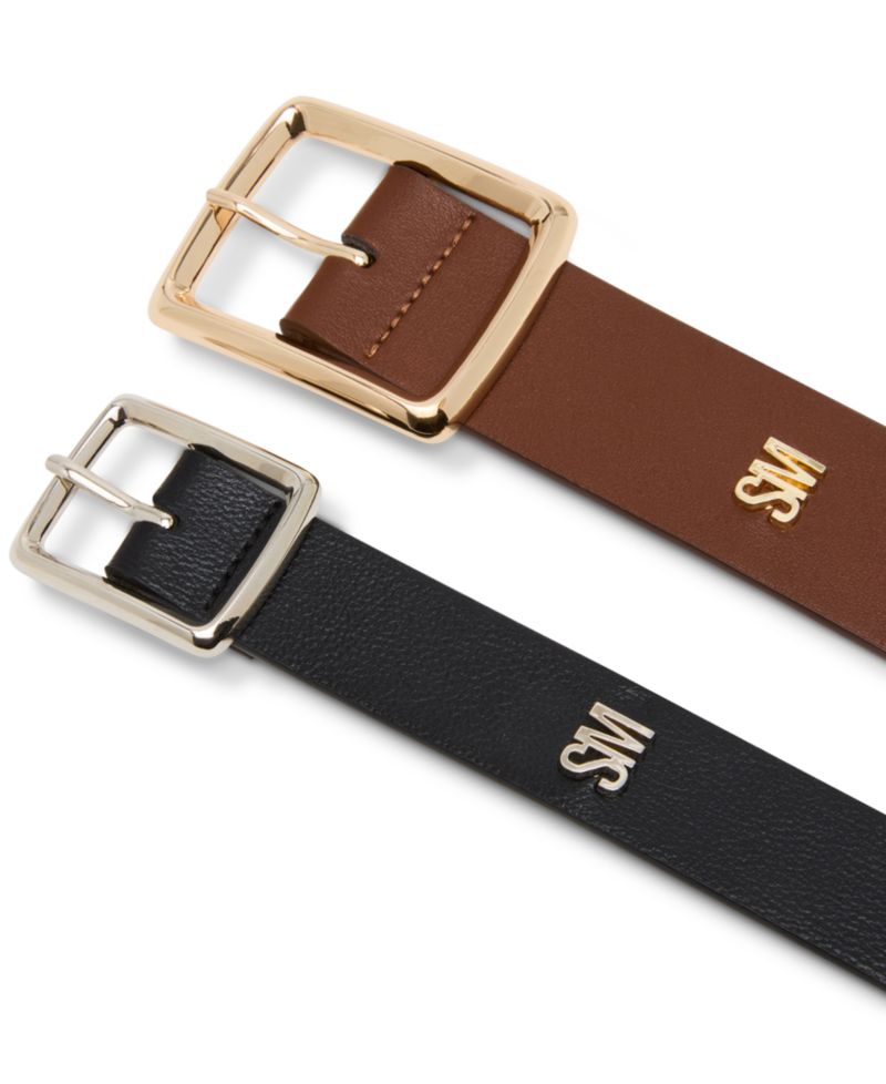 Women's 2 Piece Smooth and Textured Belts