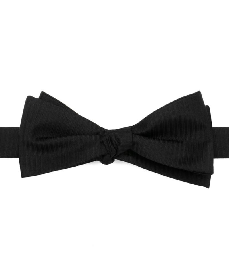 Formal Pinstripe Silk Bow Men's Tie