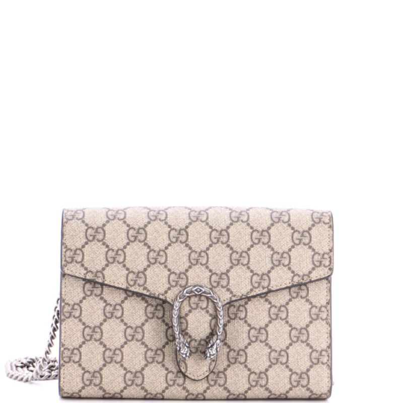 Small Dionysus Chain Wallet GG Coated Canvas