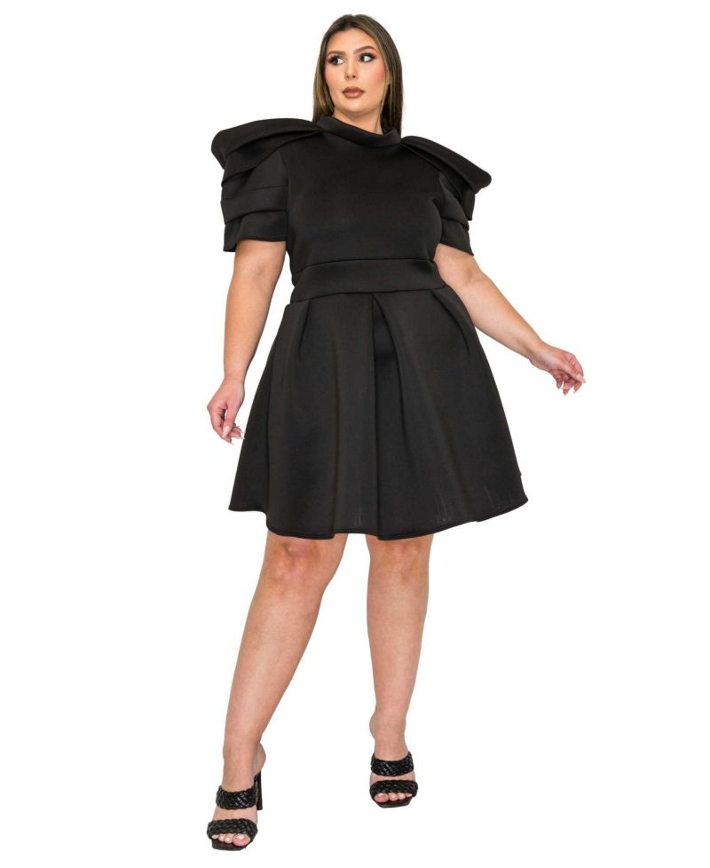 Plus Size Karina Neoprene Flare Dress