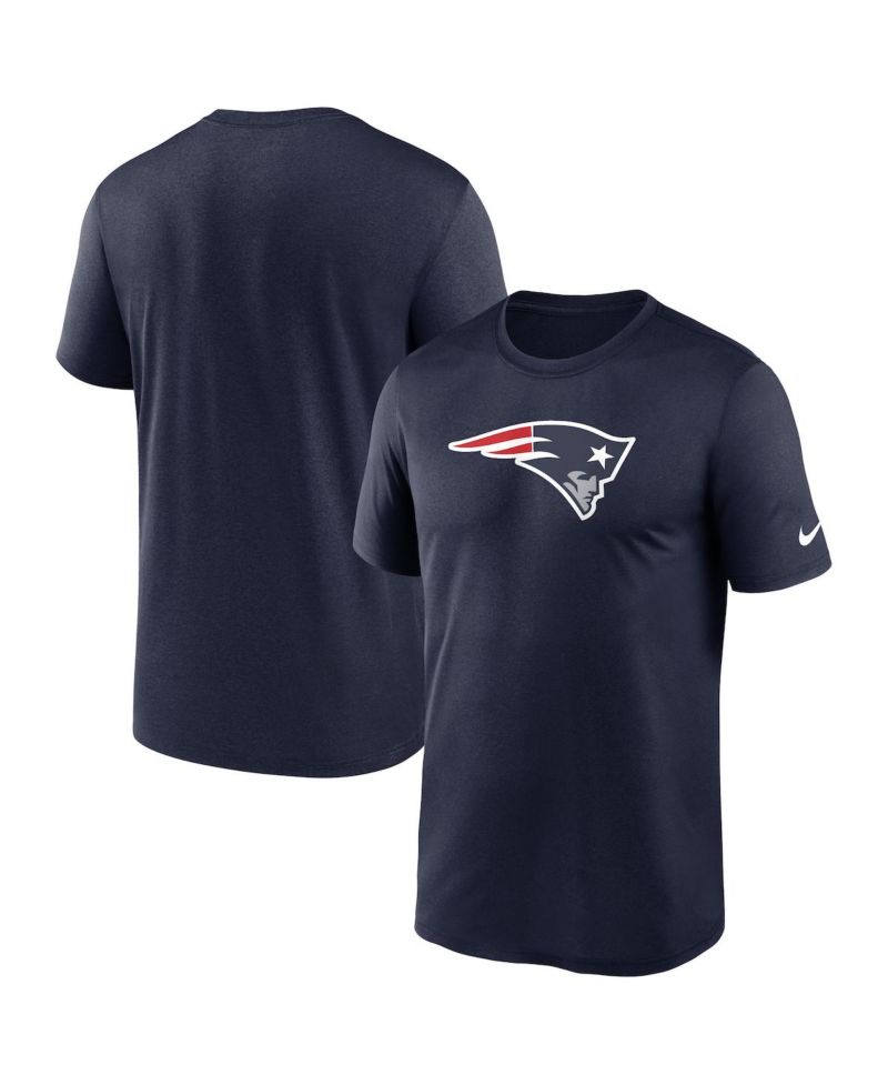 Men's Navy New England Patriots Legend Logo Performance T-shirt