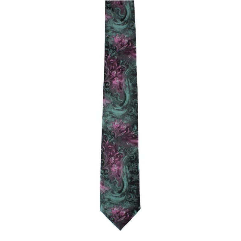 Big & Tall Arcane Storm Silk Tie and Pocket Square Bundle
