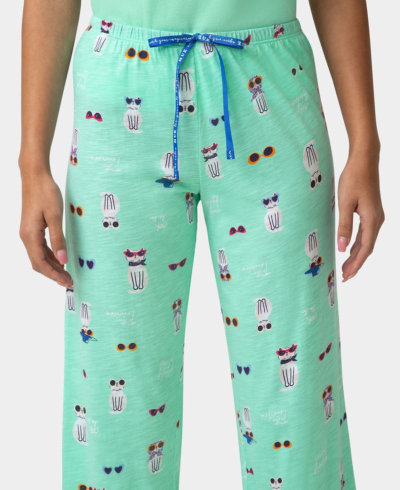 Women's Printed Capri Mid-Rise Pants