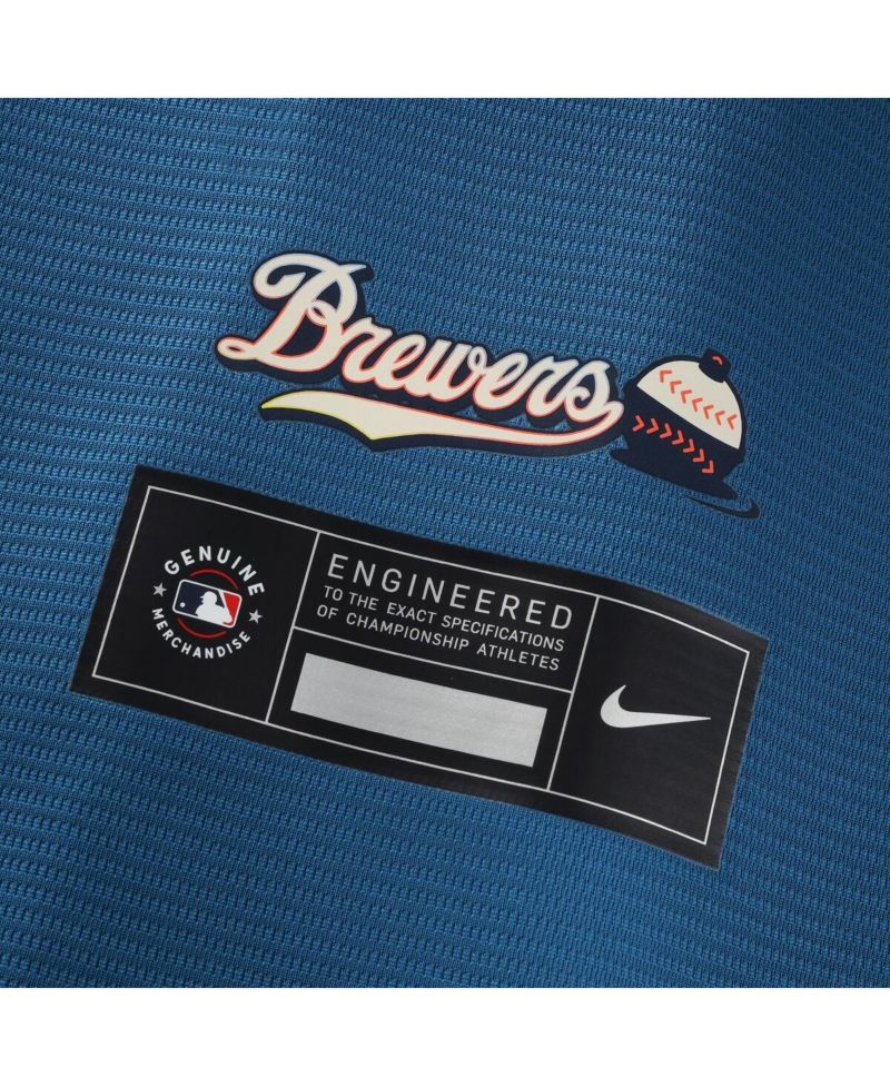 Men's Jackson Chourio Mineral Blue Milwaukee Brewers 2026 City Connect Stadium Jersey