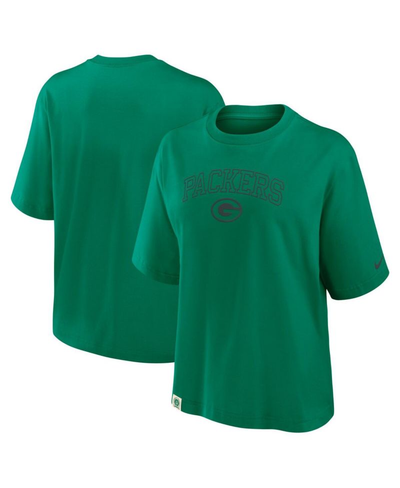 Women's Green Green Bay Packers Glory Arch Boxy T-Shirt