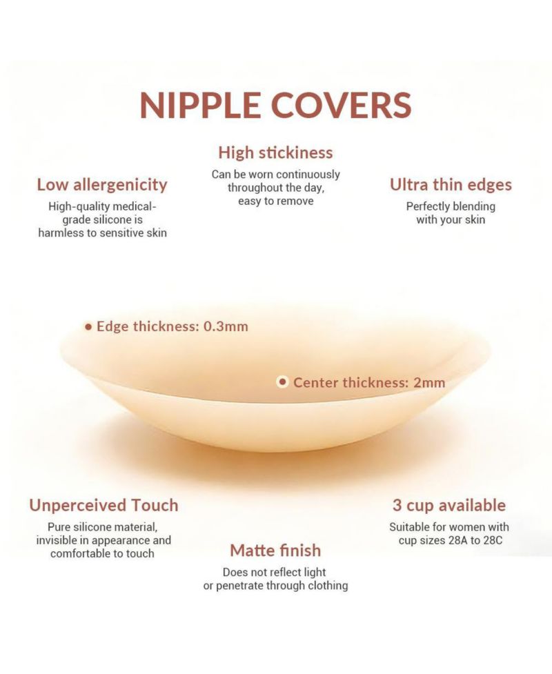 Seamless Silicone Adhesive Nipple Covers
