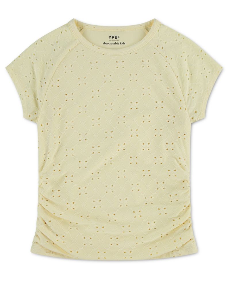 Girls' YPB Eyelet Ruched Baby T-Shirt