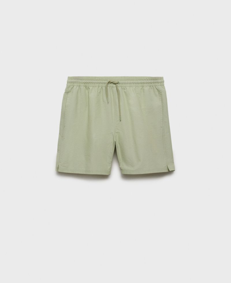 Men's Seersucker Swimming Trunks