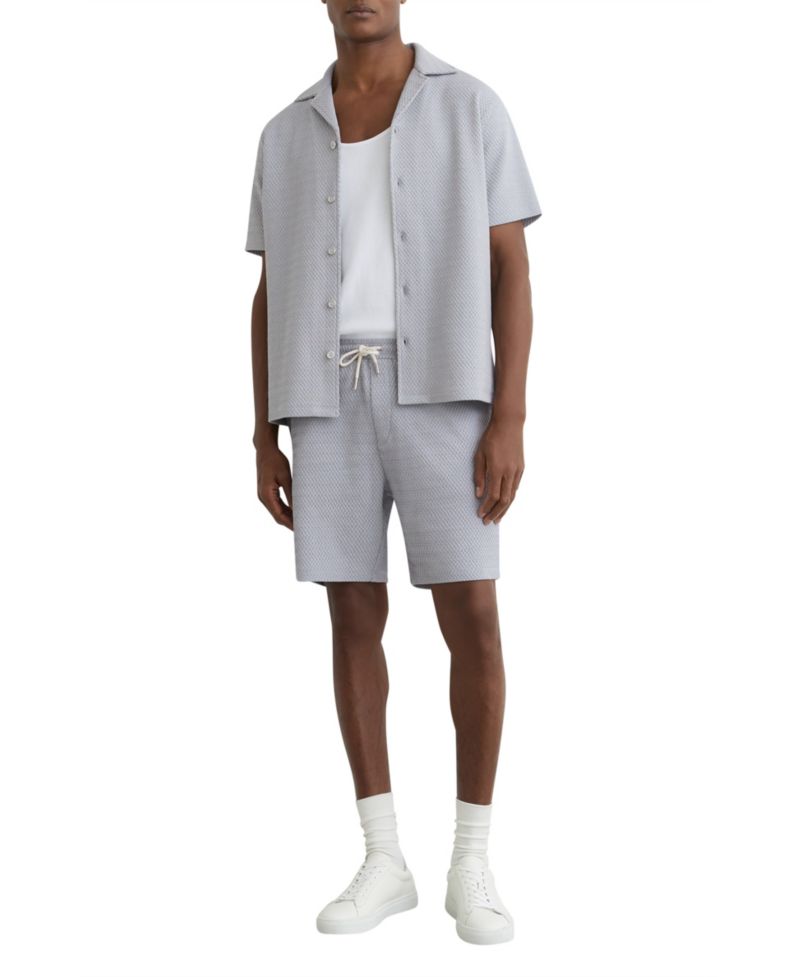 Men's Felipe Textured Jacquard Cuban Shirt