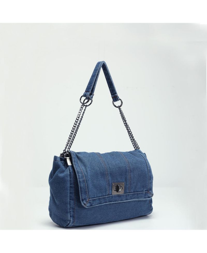 Women's Astra Chain Flap Shoulder Bag, Crossbody Bag, Soft Handbag