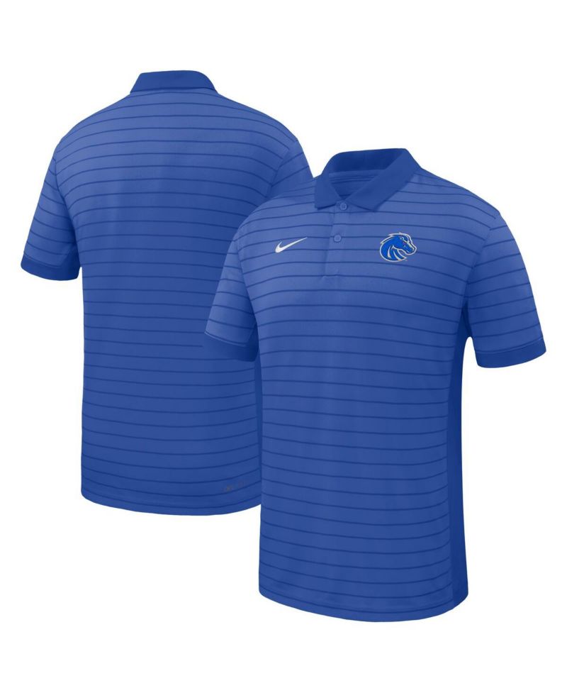 Men's Royal Boise State Broncos 2025 Early Season Coaches Sideline Victory Stripe Performance Polo Shirt