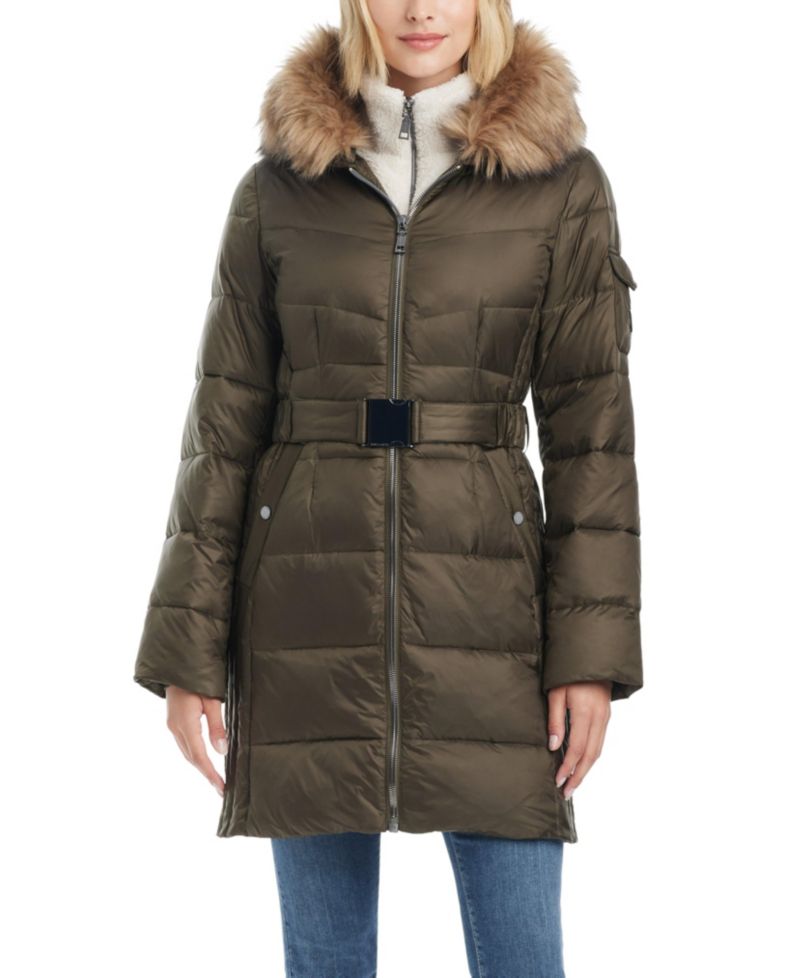Women's Mid-Length Fitted Puffer Coat