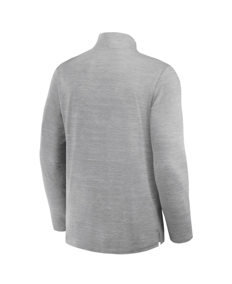 Men's Heather Gray Washington Commanders Clutch Quarter-Zip Pullover Sweatshirt