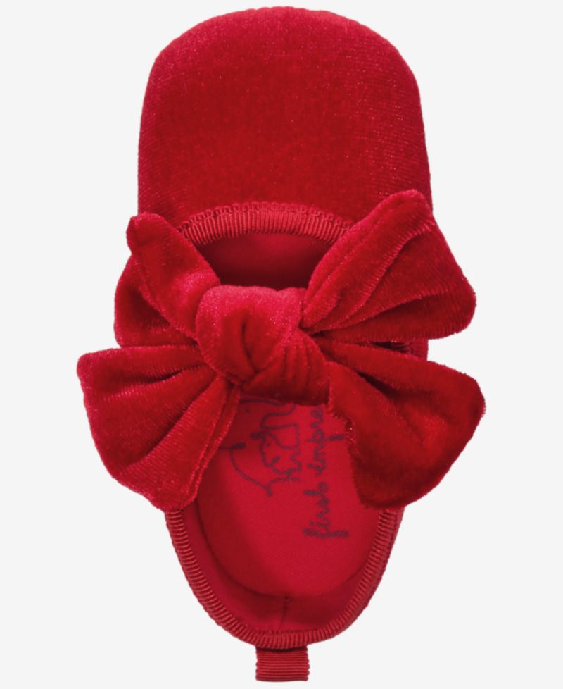 Baby Girls' Velvet Soft-Sole Ballet Flats