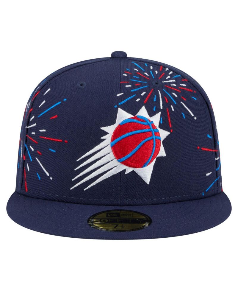 Men's Navy Phoenix Suns Americana Fireworks 59FIFTY Fitted Hat