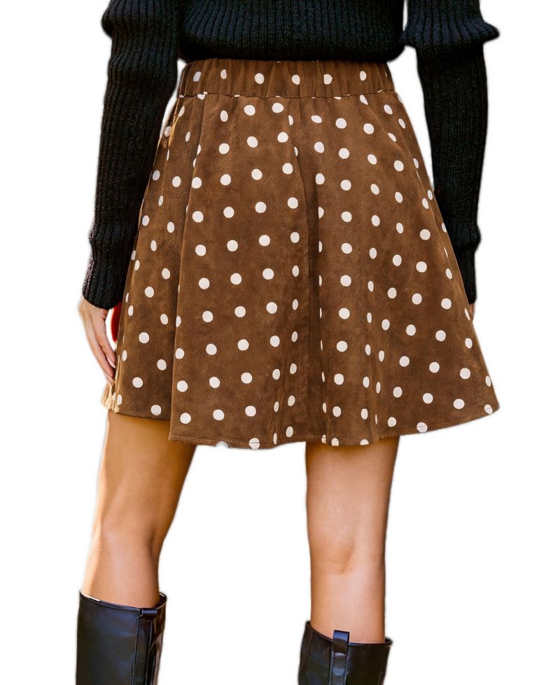 Women's Polka Dot High-Waisted A-Line Mini Skirt
