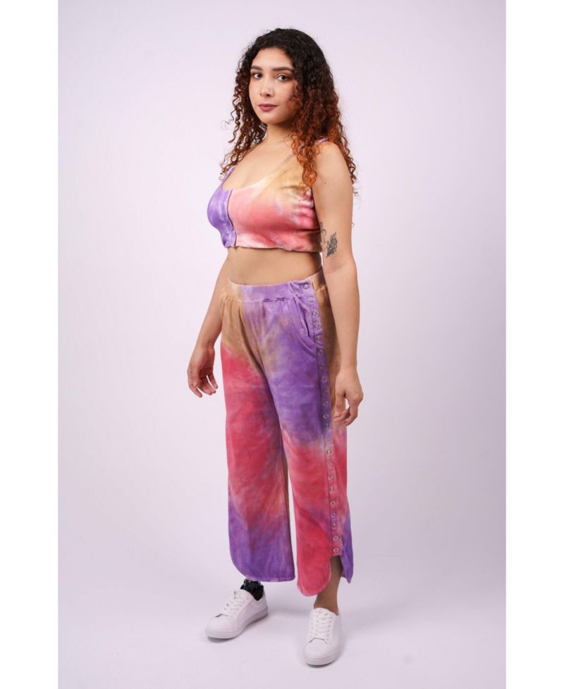 Women's Adaptive Pants With Full Side Seam Opening And Side Loops