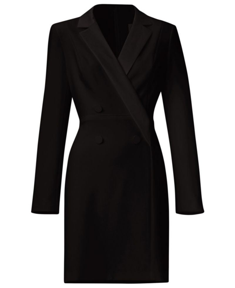 Women's Tuxedo Long-Sleeve Sheath Dress