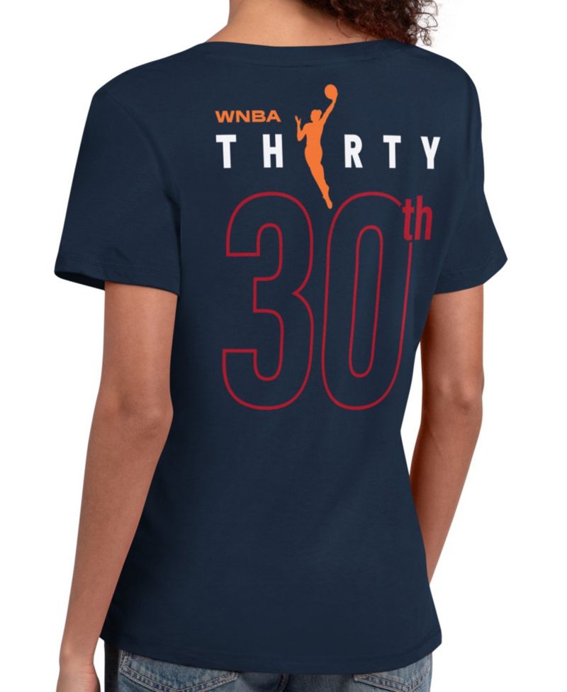 Women's Navy Indiana Fever WNBA 30th Anniversary Scoop Neck T-Shirt