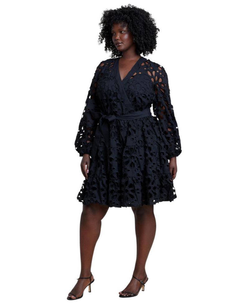 Women's Tiered Eyelet Mini Dress