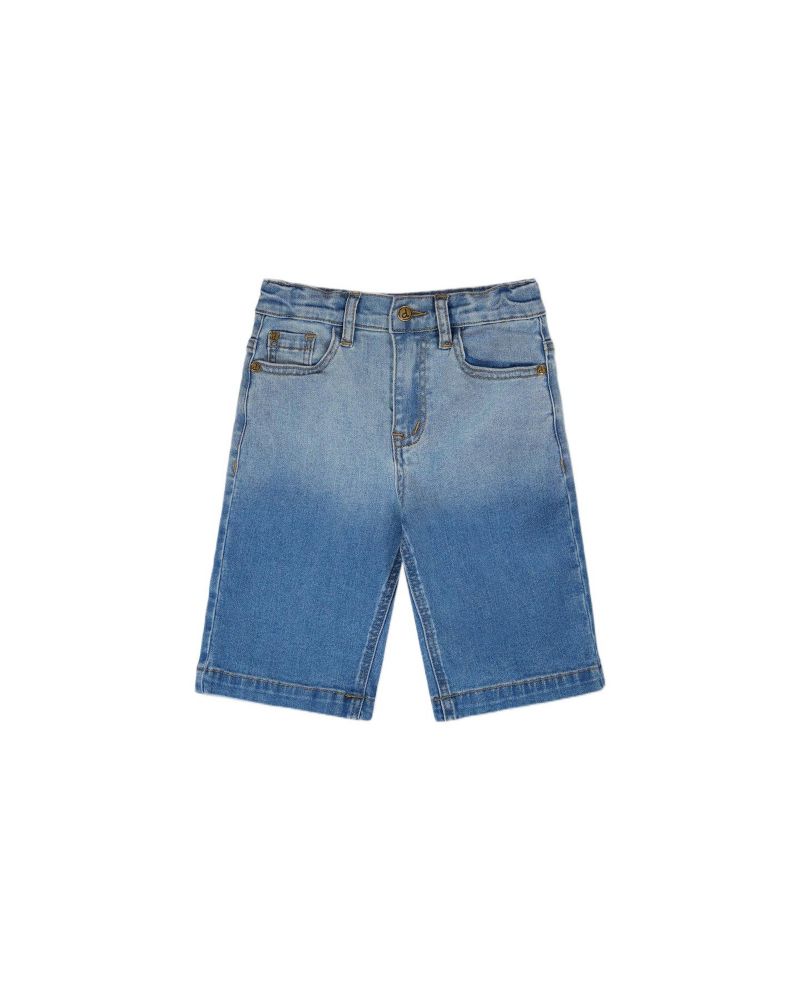 Big Boys Little/ Stretch Jean Bermuda Grey To Blue Gradient
