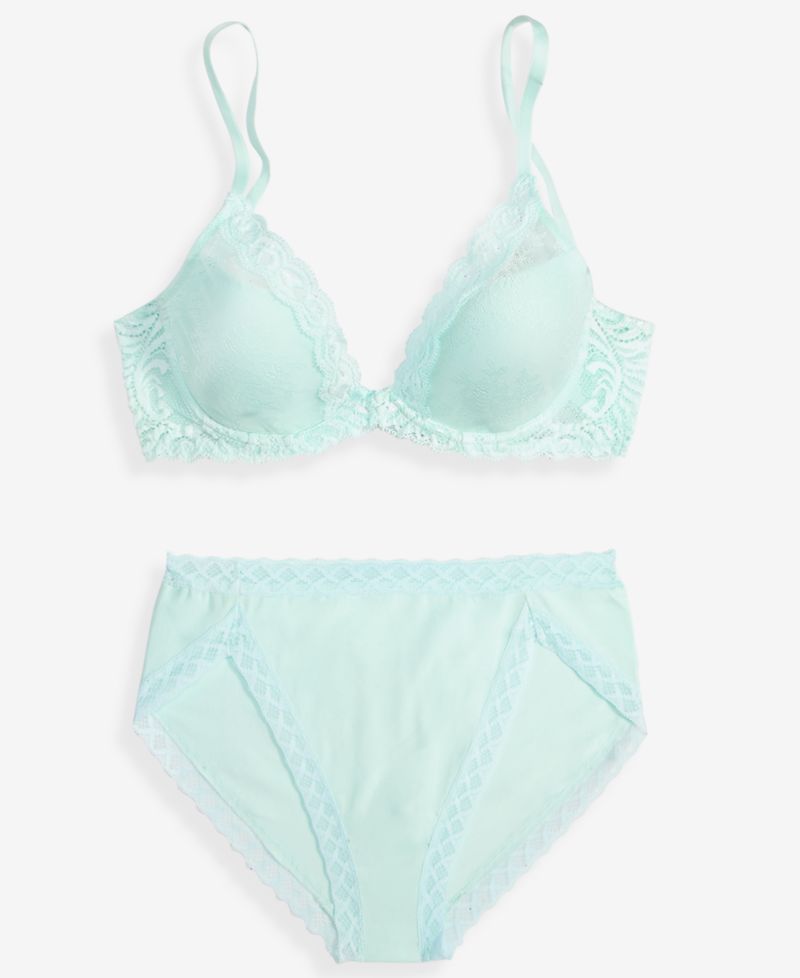 Women's Bliss Lace-Trim Cotton French-Cut Brief Underwear 152058