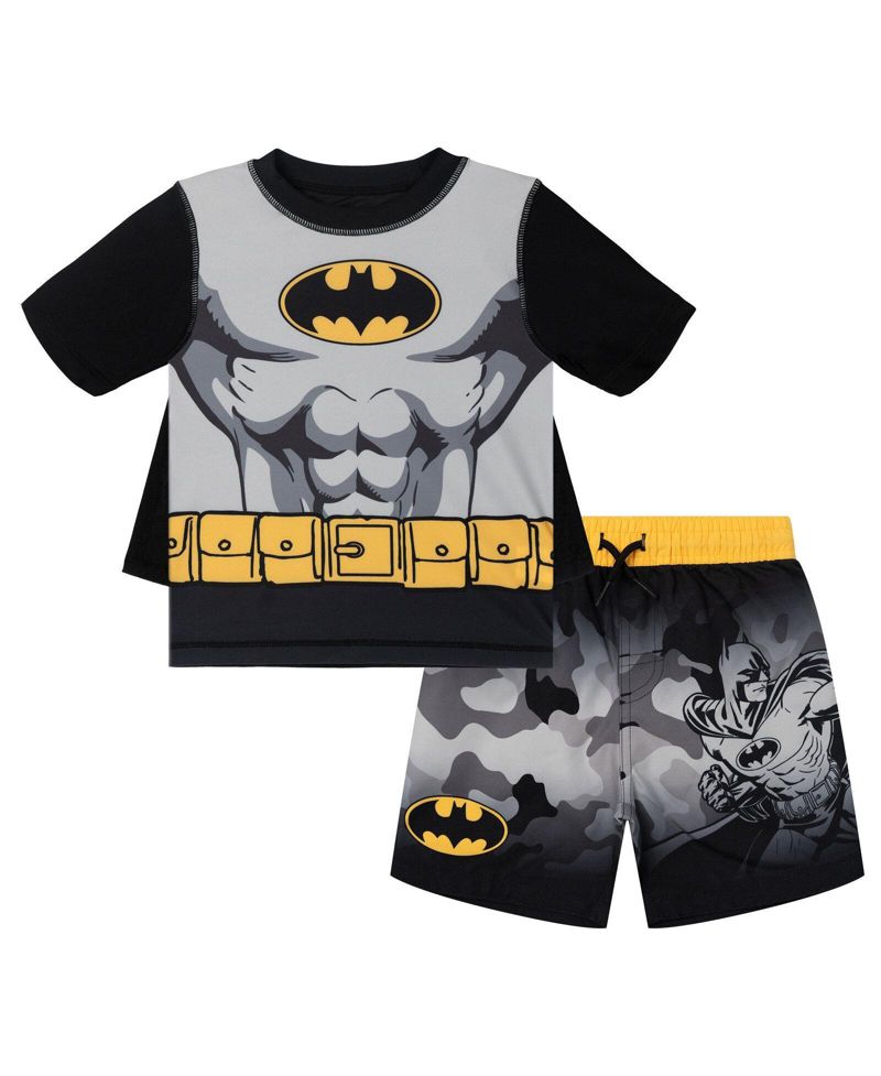 Boys' Cosplay Rash Guard and Swim Trunks Set