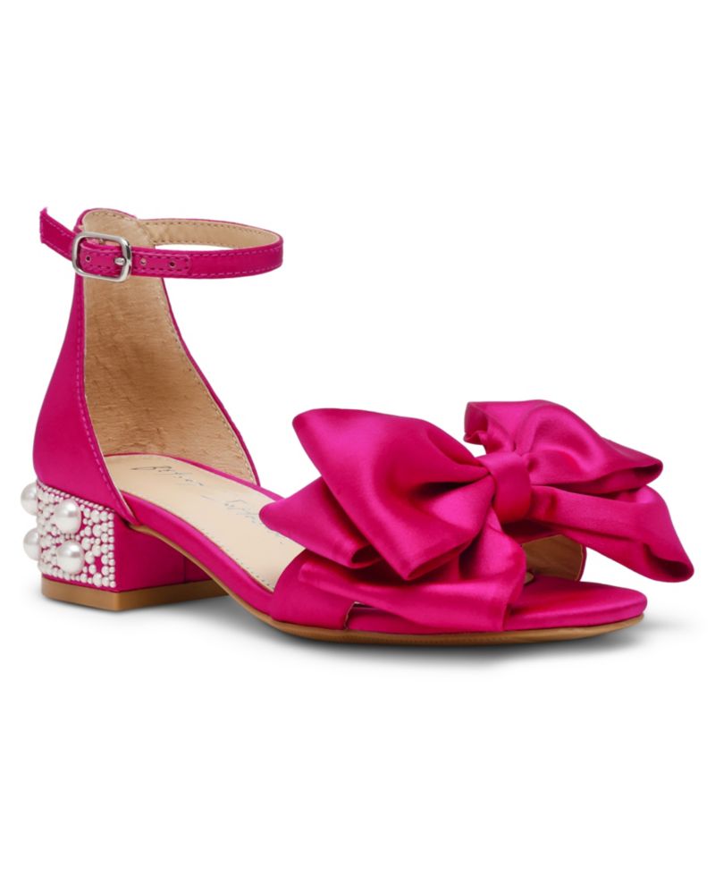 Little and Big Girls Lulu Dress Sandal with Pearl Heel