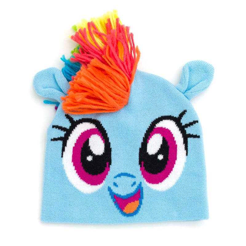 Toddler Girls My Pony (2T-5T) Rainbow Dash Pullover Fleece Sweatshirt and Cosplay Hat