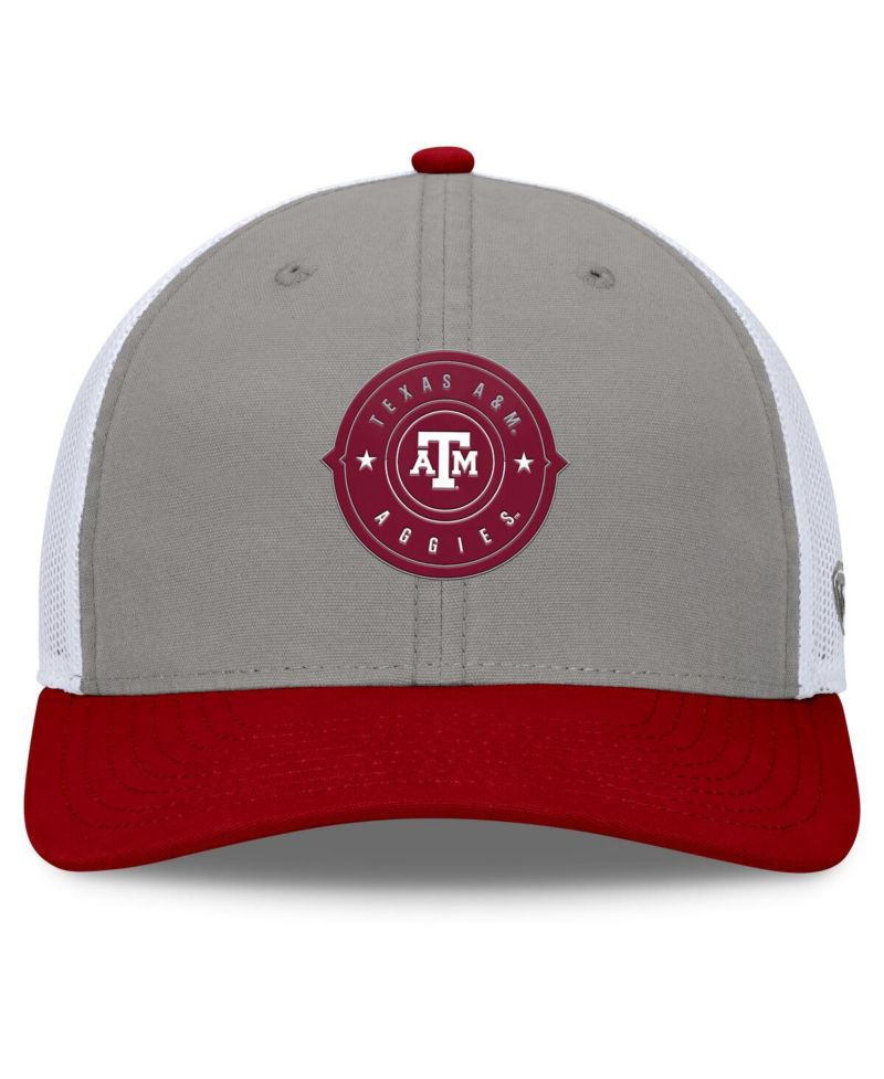 Men's Gray/Maroon Texas A&M Aggies Rob Trucker Adjustable Hat