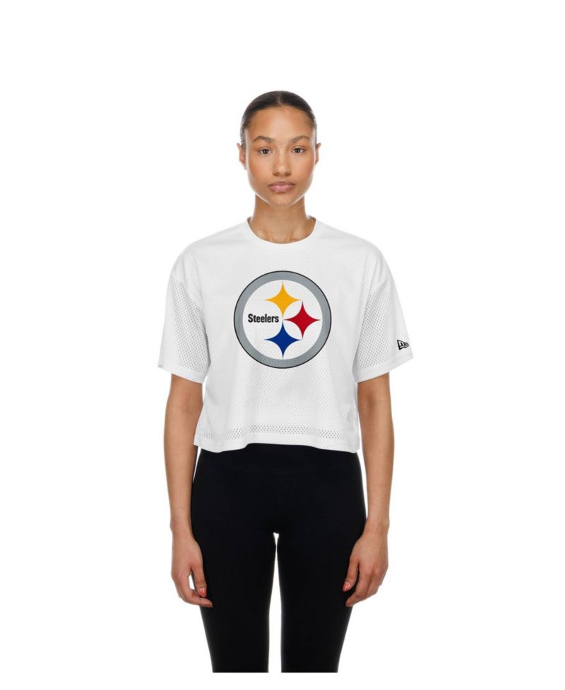 Women's Pittsburgh Steelers Mesh Cropped Boxy T-Shirt
