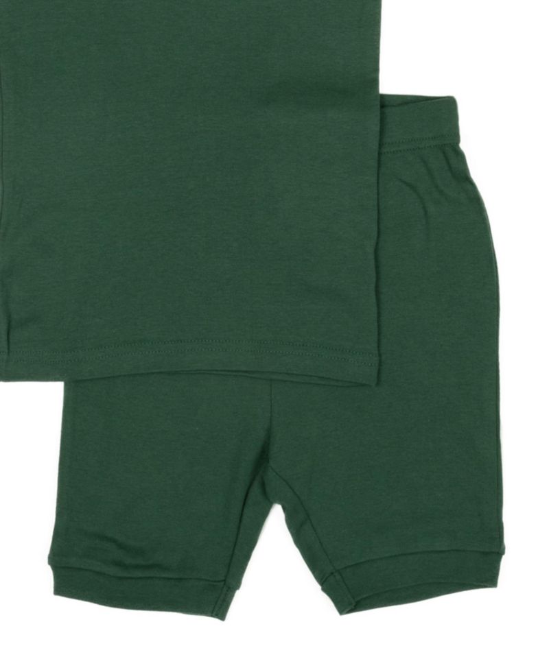 Toddler Matching Family Two Piece Cotton Short Sleeve Shirt and Shorts Solid Color Pajamas 2T-5T