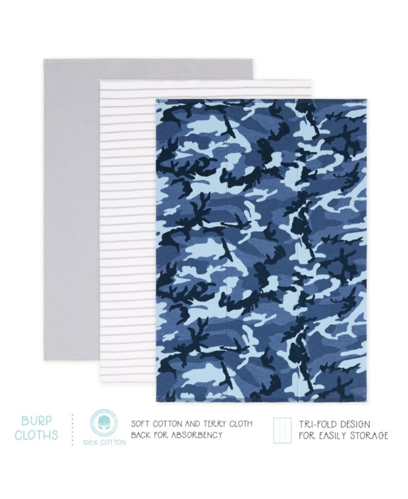 Baby Boys Newborn Shower Gift Set Layette Essentials, Navy, Grey