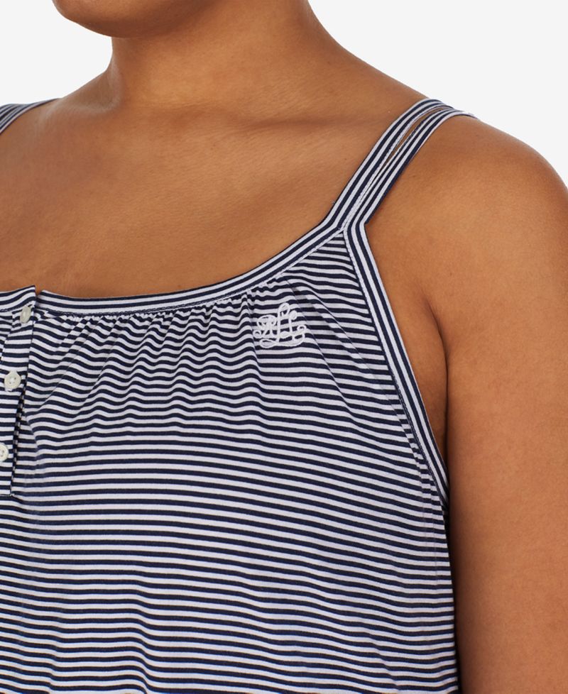 Cotton Knit Double-Strap Nightgown