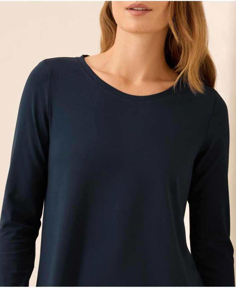 Women's Luxe Stretch Jersey Swing Long Sleeve Tee