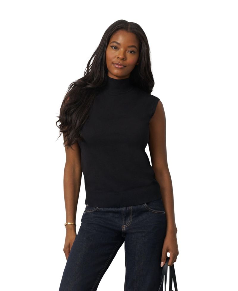 Women's Extended Shoulder Mock Neck Sweater