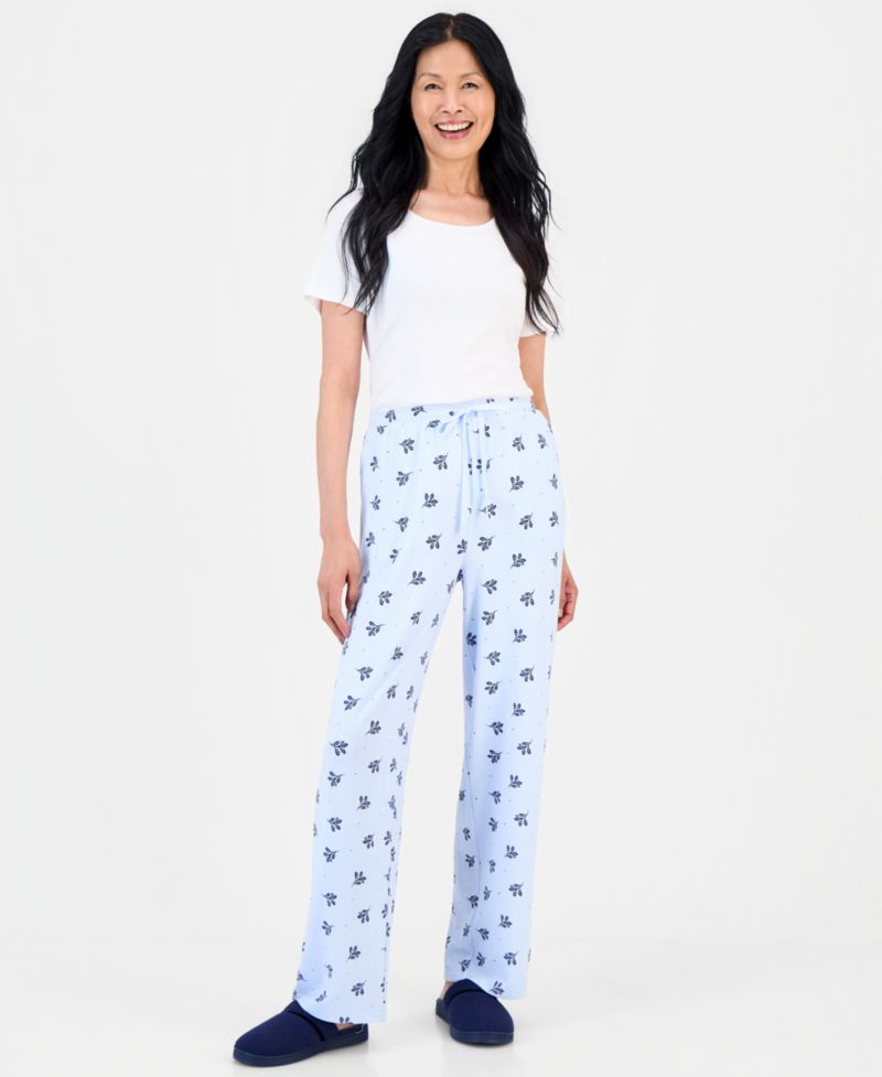 Women's Soft Knit Printed Pajama Pants