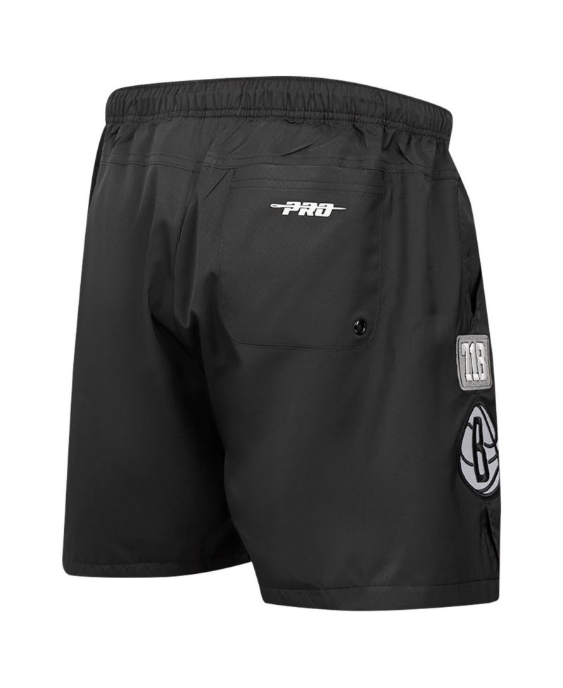 Men's Black Brooklyn Nets Area Code Shorts