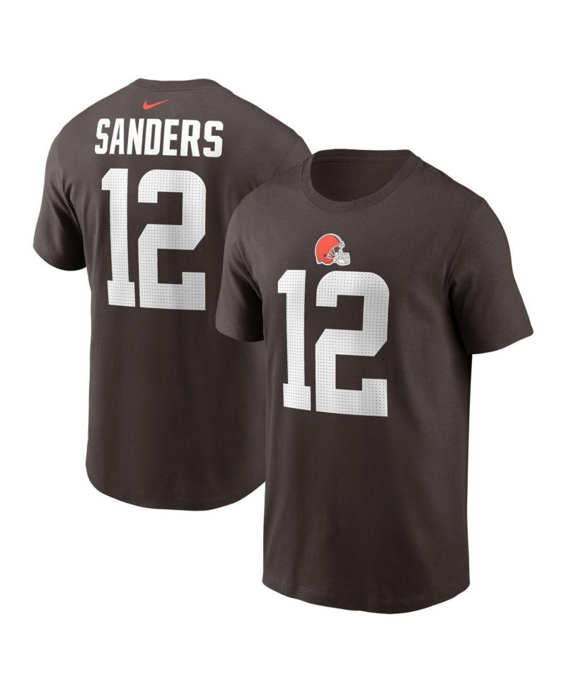 Big Boys and Girls Shedeur Sanders Brown Cleveland Browns 2025 NFL Draft Player Name & Number T-Shirt