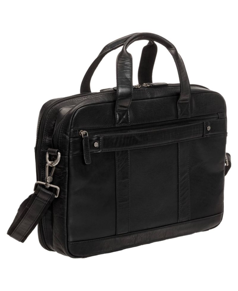 Men's Buffalo Double Compartment Briefcase for 15.6" Laptop and Tablet