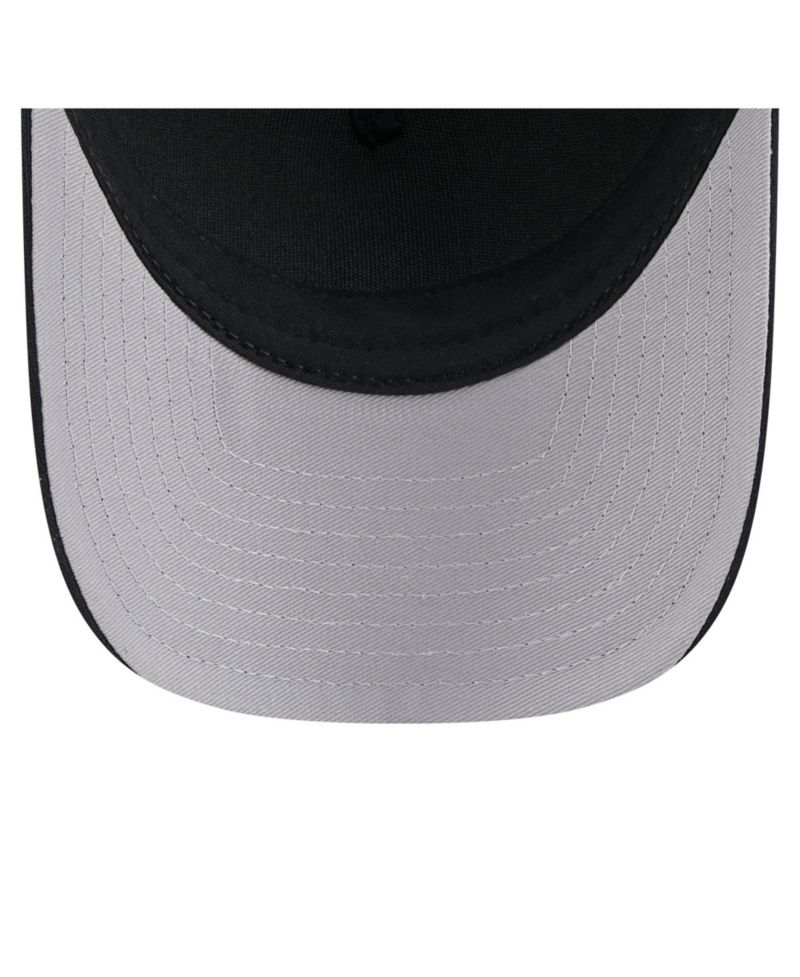 Men's Black Tampa Bay Rays City Initial 9FORTY A-Frame M-Crown Adjustable Trucker Hat