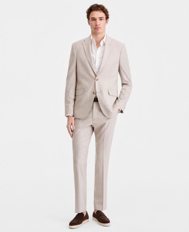 Men's Houndstooth Slim-Fit Suit Separates Pants
