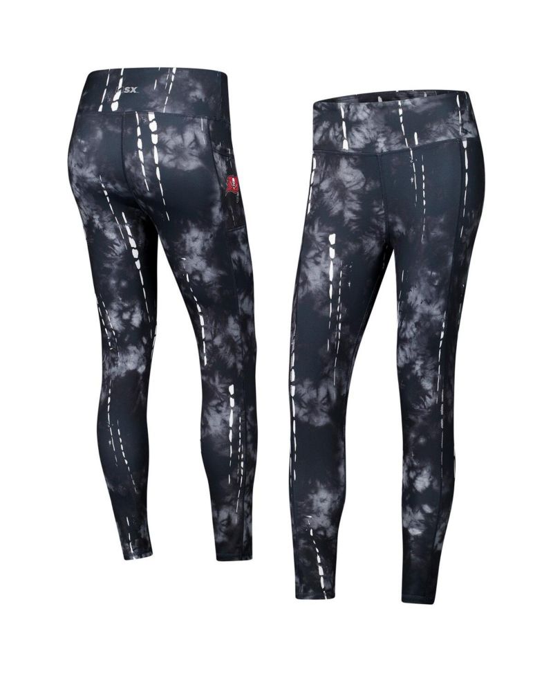 Women's Black Tampa Bay Buccaneers Serena Tie-Dye Leggings