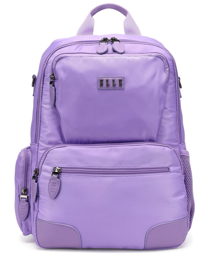 Voyage 17.5" Twill and Faux Leather Backpack