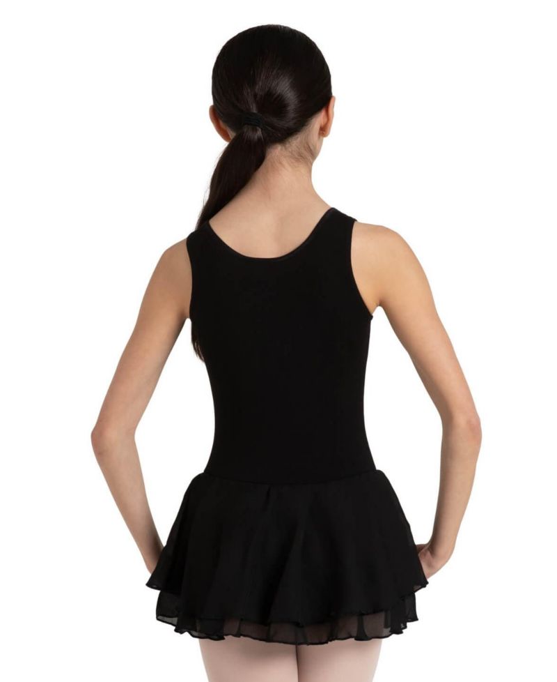 Double Layer Skirt Tank Dress - Girls