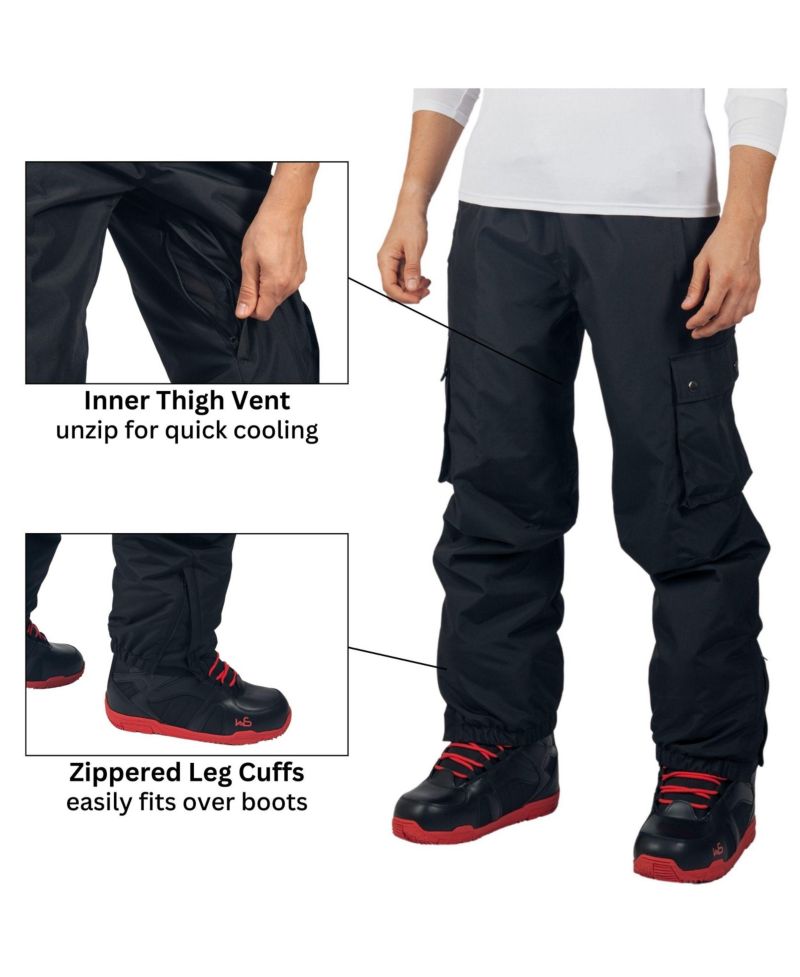 Men's Snow Pants 10K Waterproof Insulated Snowboard and Ski Pants