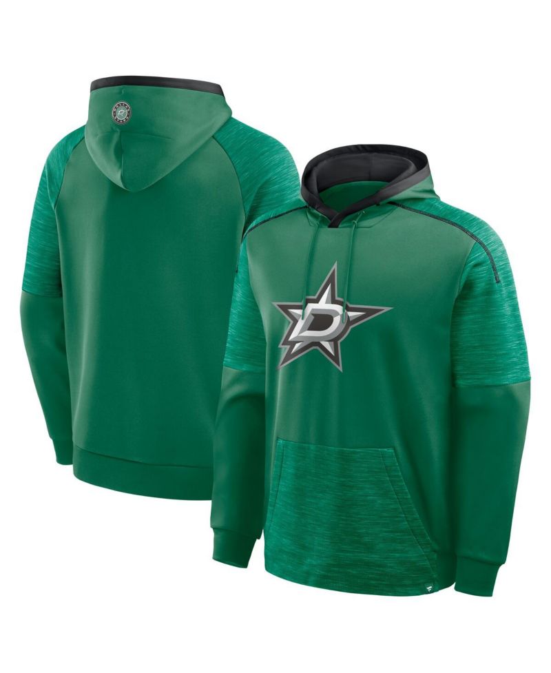 Men's Kelly Green Dallas Stars Goaltender Defender Pullover Hoodie
